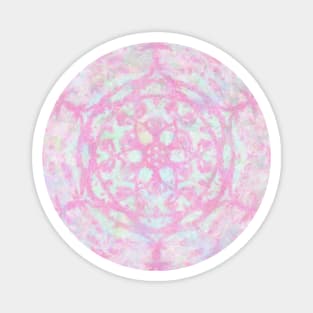 Dreamy Pink Mandala Mathematical Art Impressionist Painting Magnet